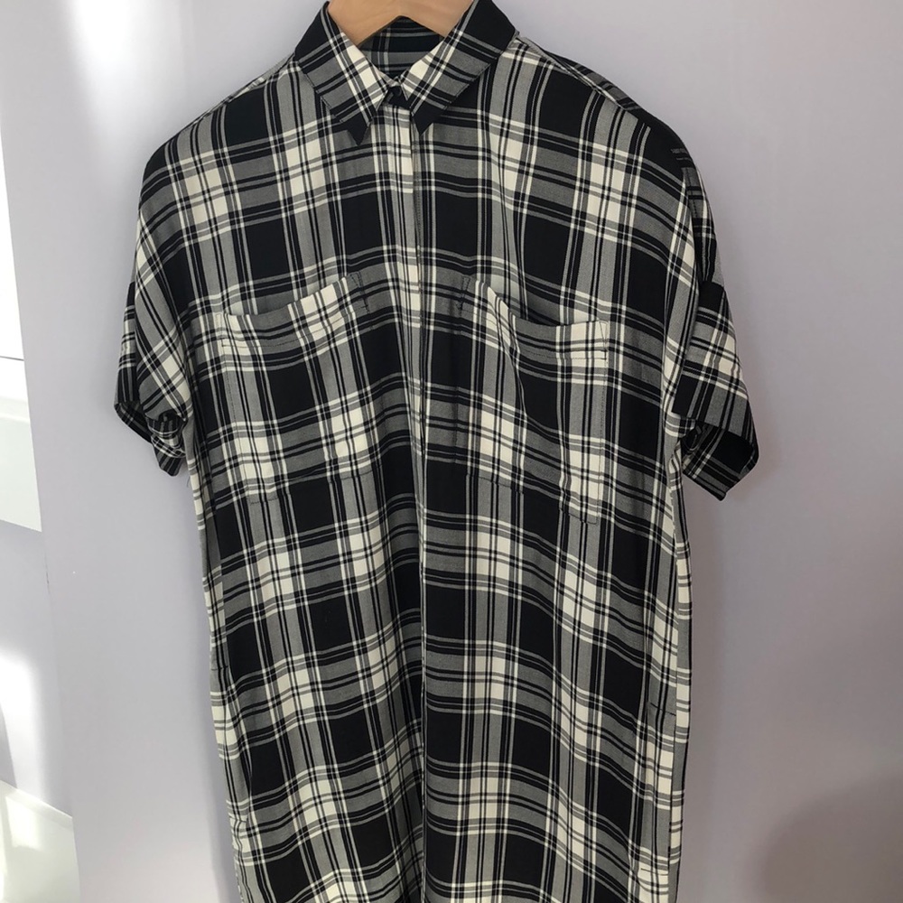 Madewell plaid shirt dress